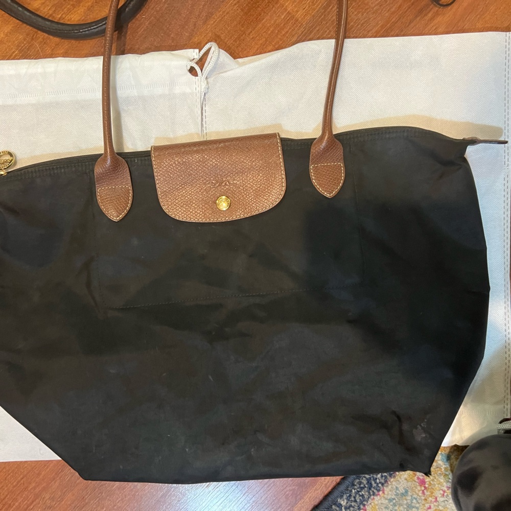 Longchamp le pliage large nylon tote used